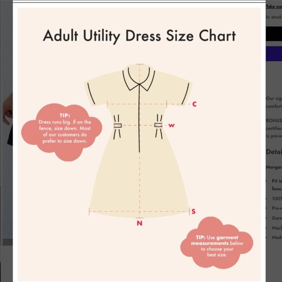 Noble Adult Utility Dress in Ash - Large - Picture 2 of 6